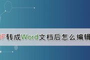 将PDF转为可编辑的Word格式（快速）