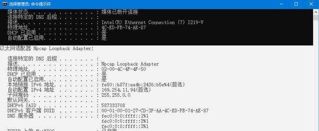 探究ipconfig命令的作用与应用（网络配置信息的一键获取工具）