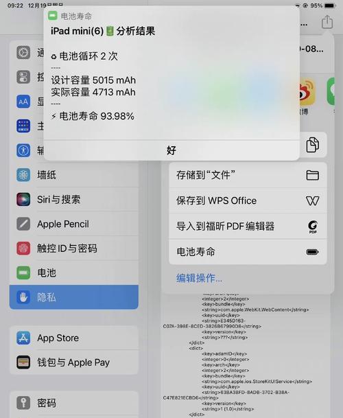 如何通过iPad查看电池健康程度（详解iPad电池健康程度检测方法及常见问题解答）