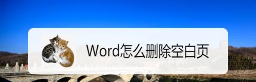 word有一段空白删不掉怎么办（删除空白页的正确技巧）