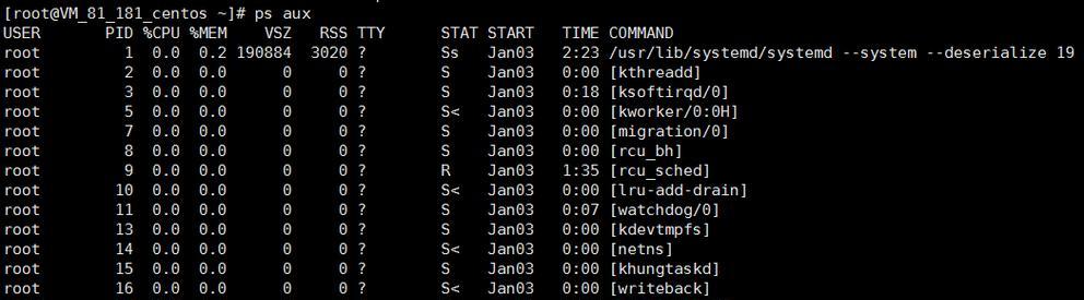 Linux查看进程命令行的方法（使用ps）