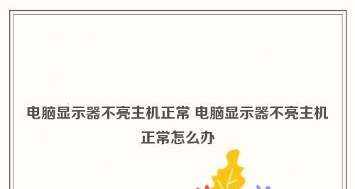 电脑显示器不亮的原因及解决方法（探索显示器黑屏的常见问题和应对策略）