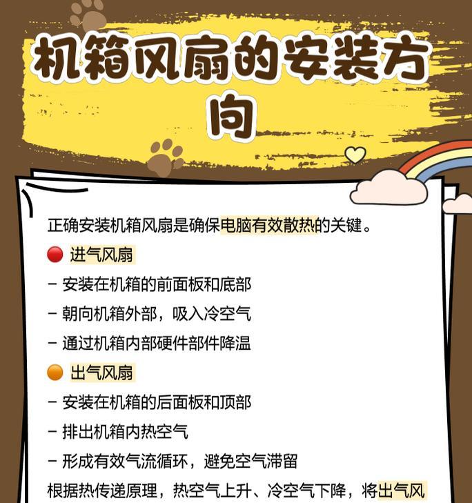 机箱散热风扇正反面如何区分？安装时应注意哪些问题？